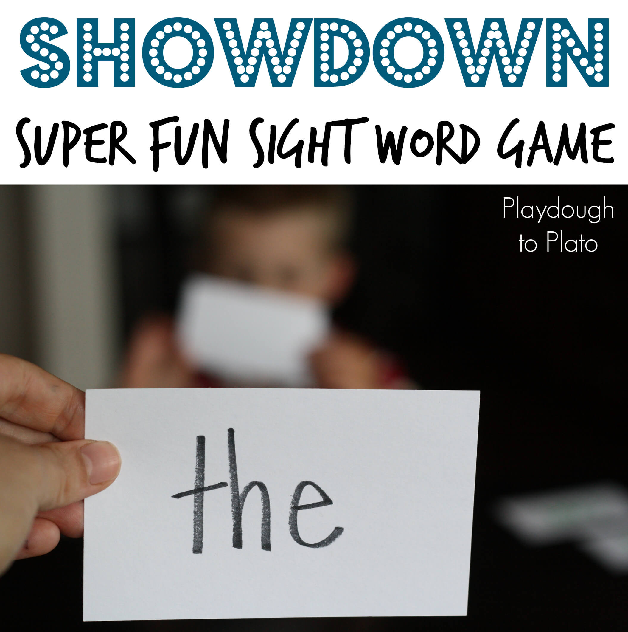 Game: Sight activities word Word   Showdown!! Plato To sight Playdough prep