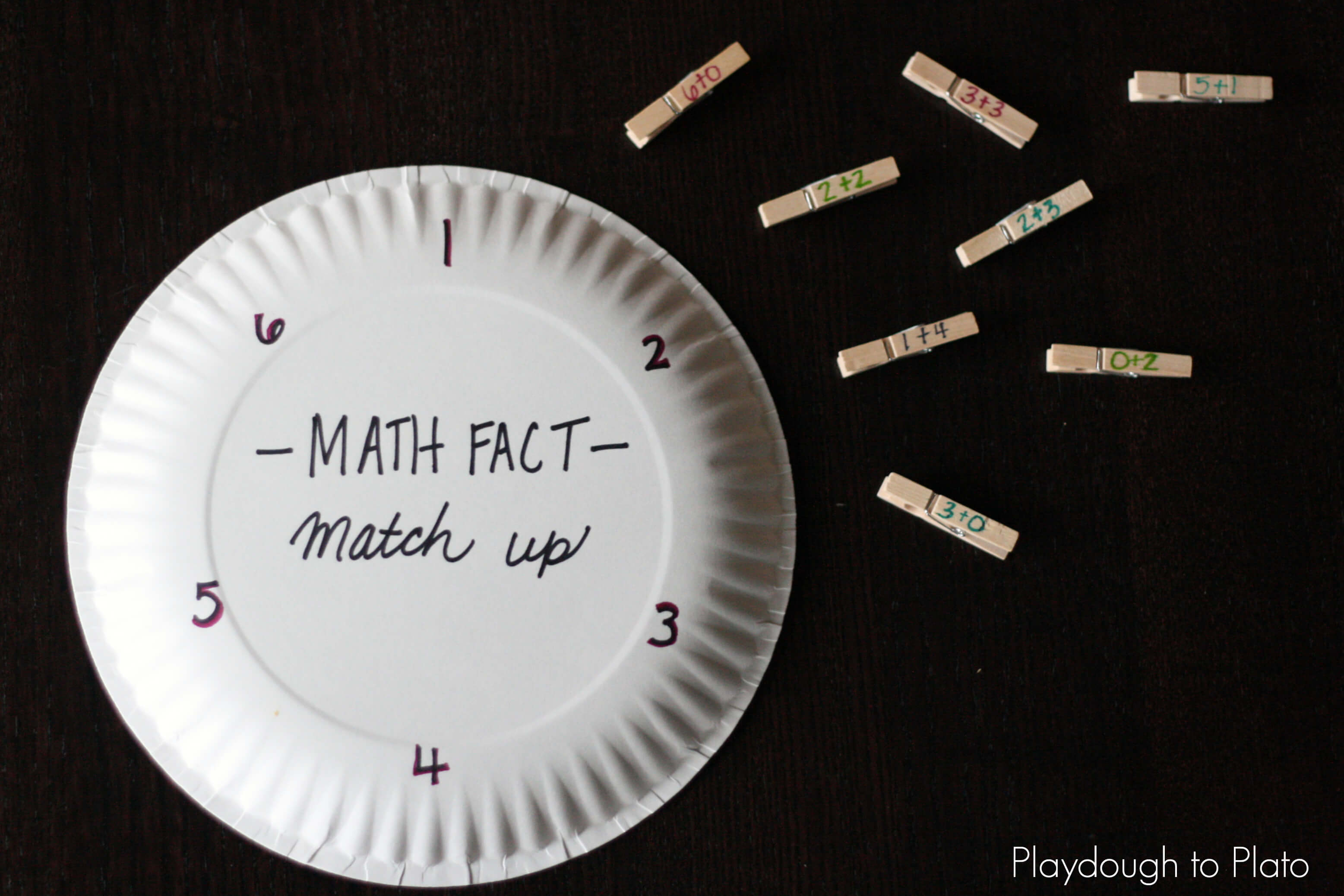 Math Fact Match Up - Playdough To Plato