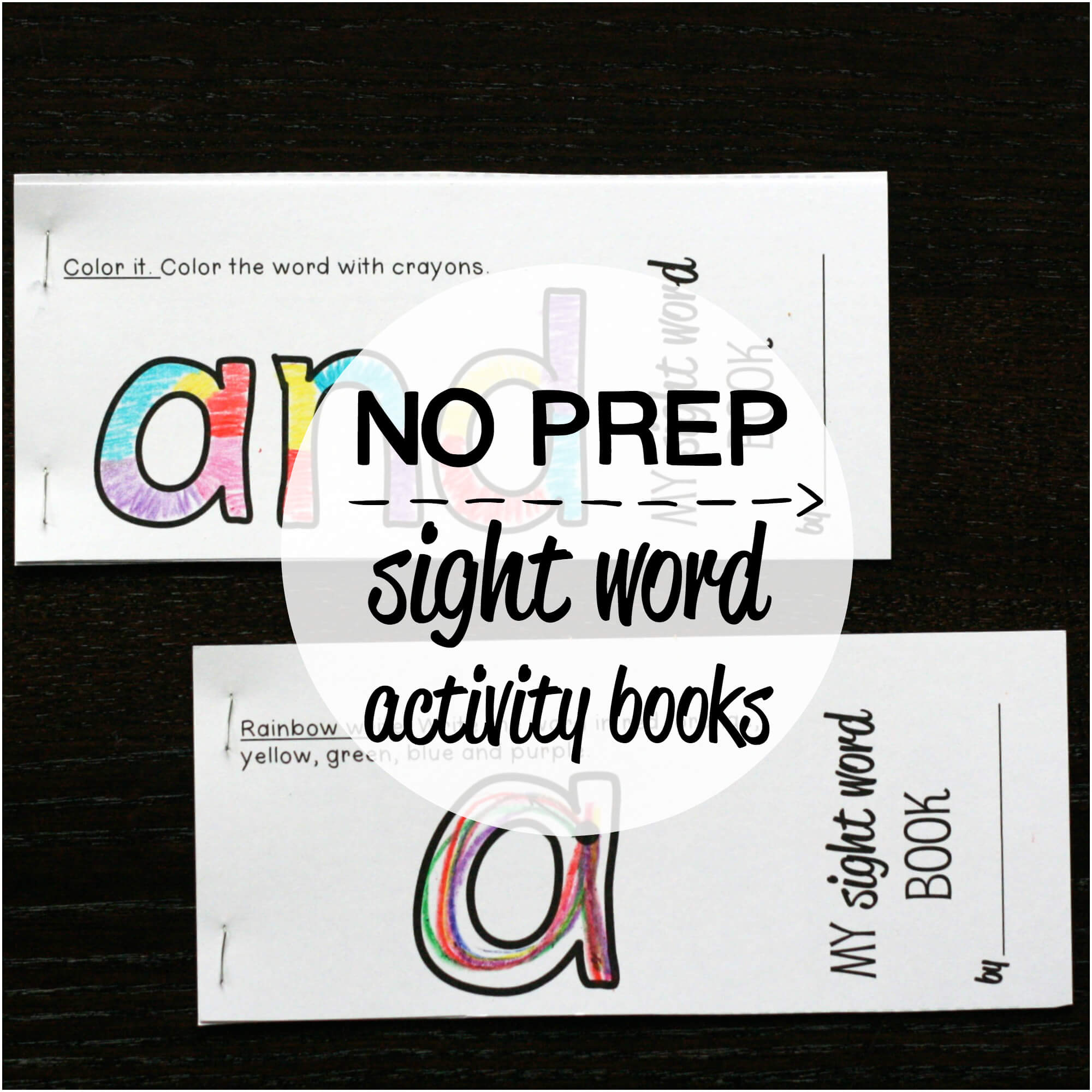 Set  sight Activity Home 40 / #1 NO Sight â€“ word Books Kindergarten / activities Word prep PREP
