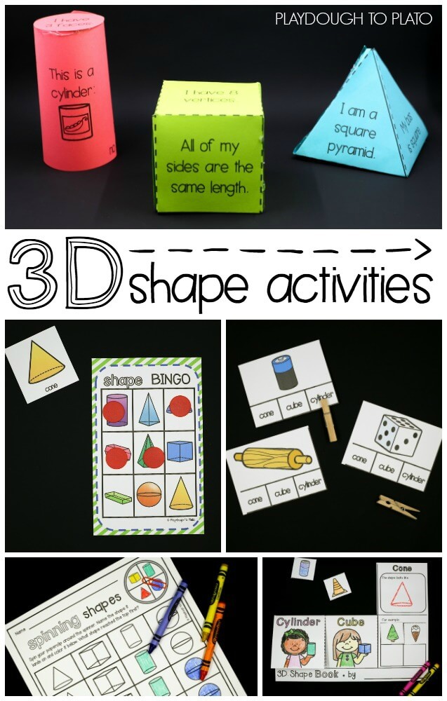 3D Shapes Activity Pack - Playdough To Plato