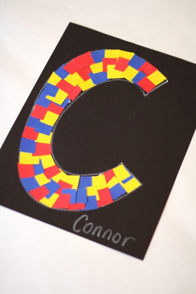 Confetti Letters {Playdough to Plato}