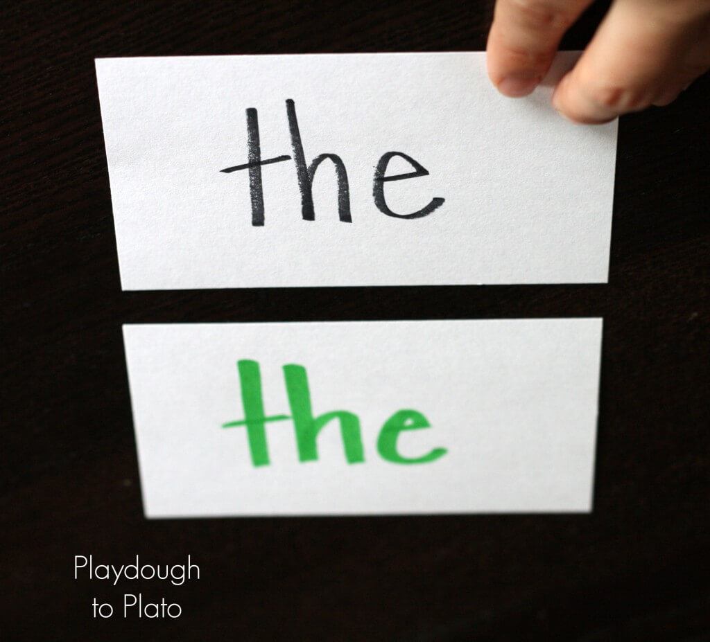 Simple prep, super fun sight word game. {Playdough to Plato}