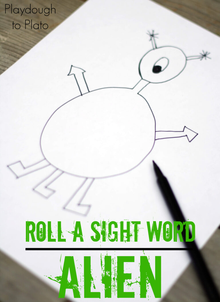 Roll an Alien Sight Word Game