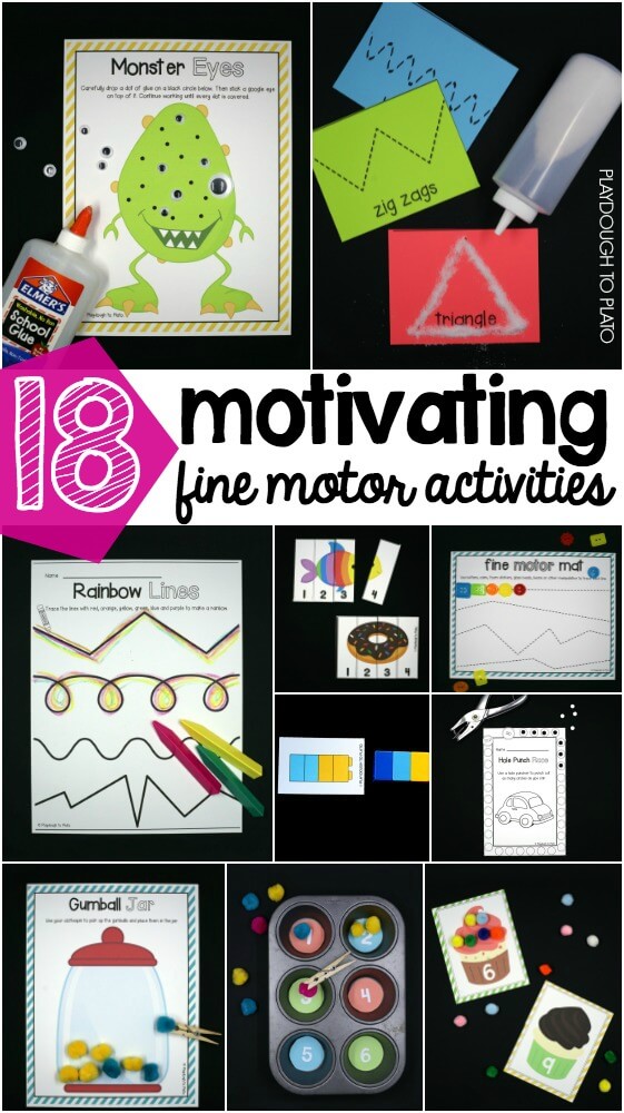 18 motivating fine motor activities for preschool and kindergarten!
