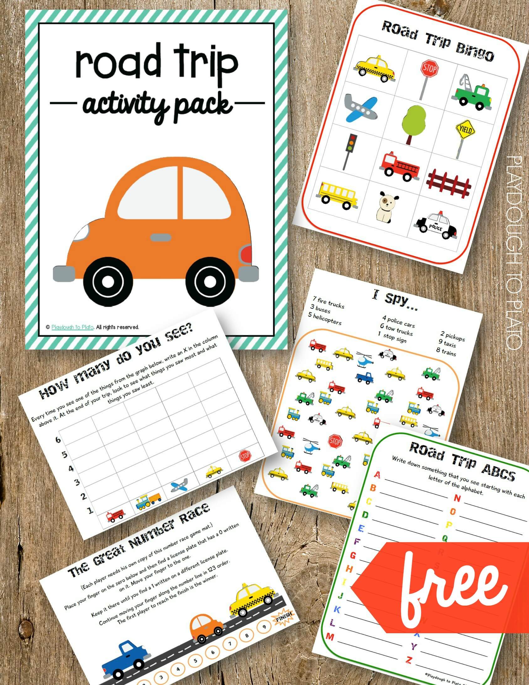 Free Road Trip Activity Pack  Road trip activities, Travel