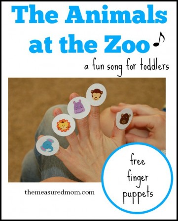 The Animals at the Zoo finger puppets