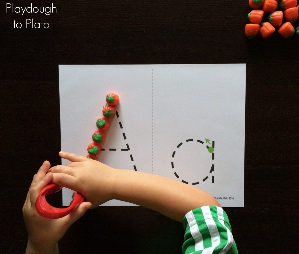 Pumpkin Letter Tracing. Super fun ABC game and fine motor activity for kids.