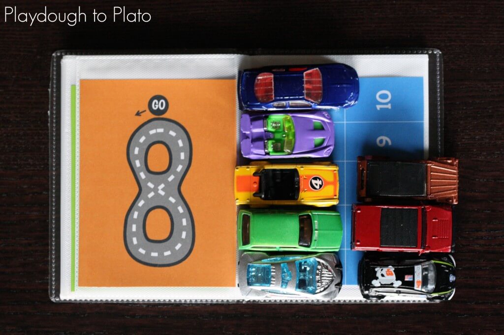 FREE Printable Number Tracing and Counting Car Book