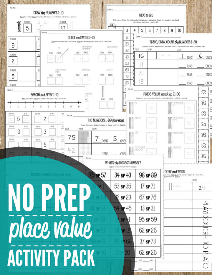NO PREP Place Value Activity Pack. Perfect for morning work, math lessons, math stations or homework. Common core aligned.