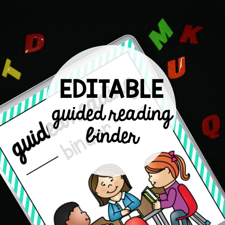 EDITABLE Guided Reading Binder - Playdough To Plato