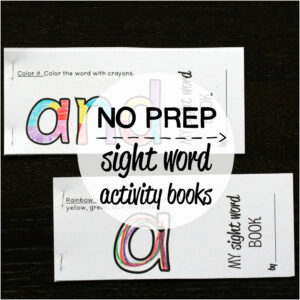40 NO PREP Sight Word Activity Books - Set #1