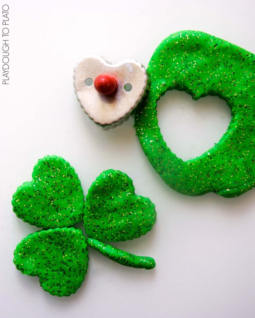 Super glittery St. Patrick's Day playdough