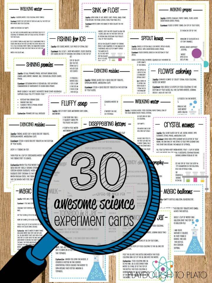30 awesome science experiment cards