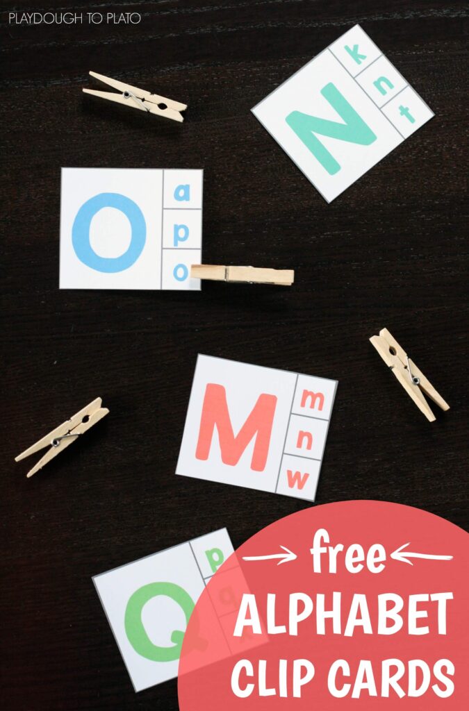 FREE Alphabet Clip Cards