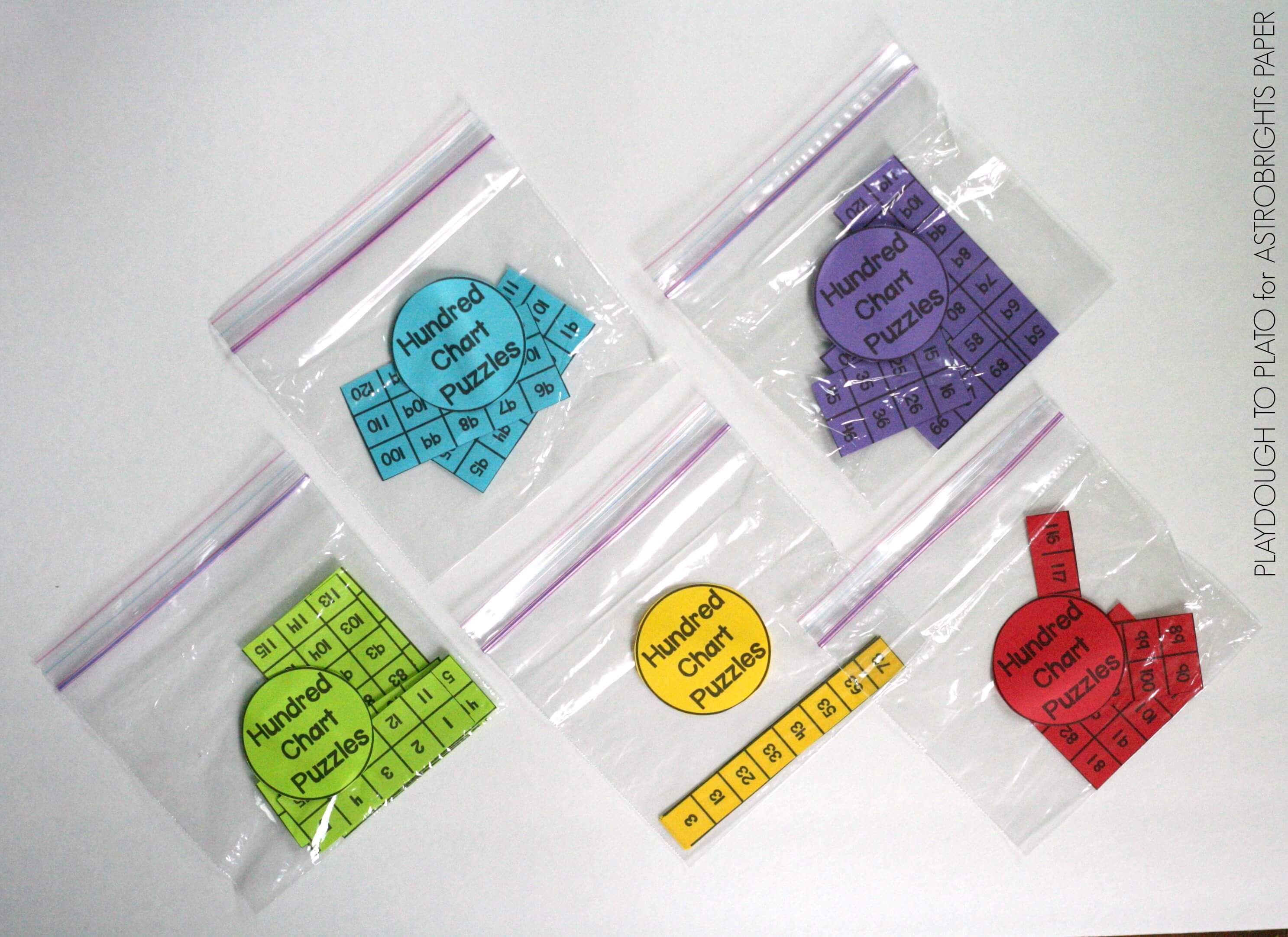 Hundred Chart Puzzles Colorize Playdough To Plato