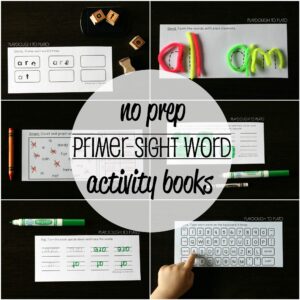 NO PREP Sight Word Activity Books - Set #2