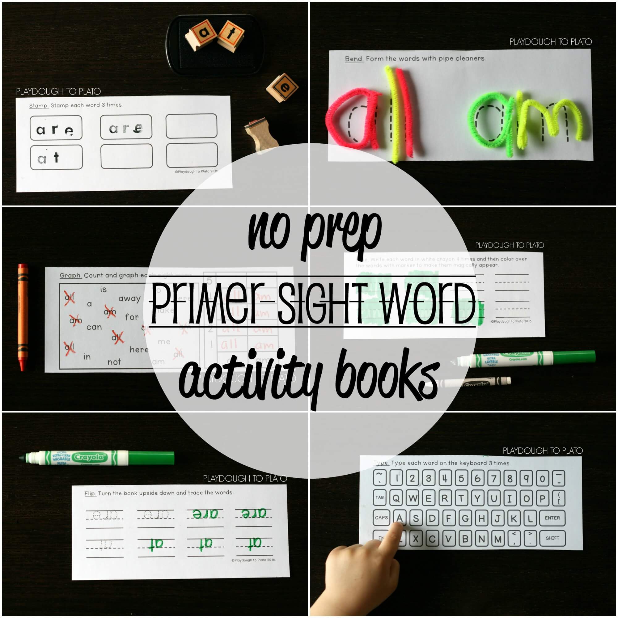 NO PREP Sight Word Activity Books - Set #2