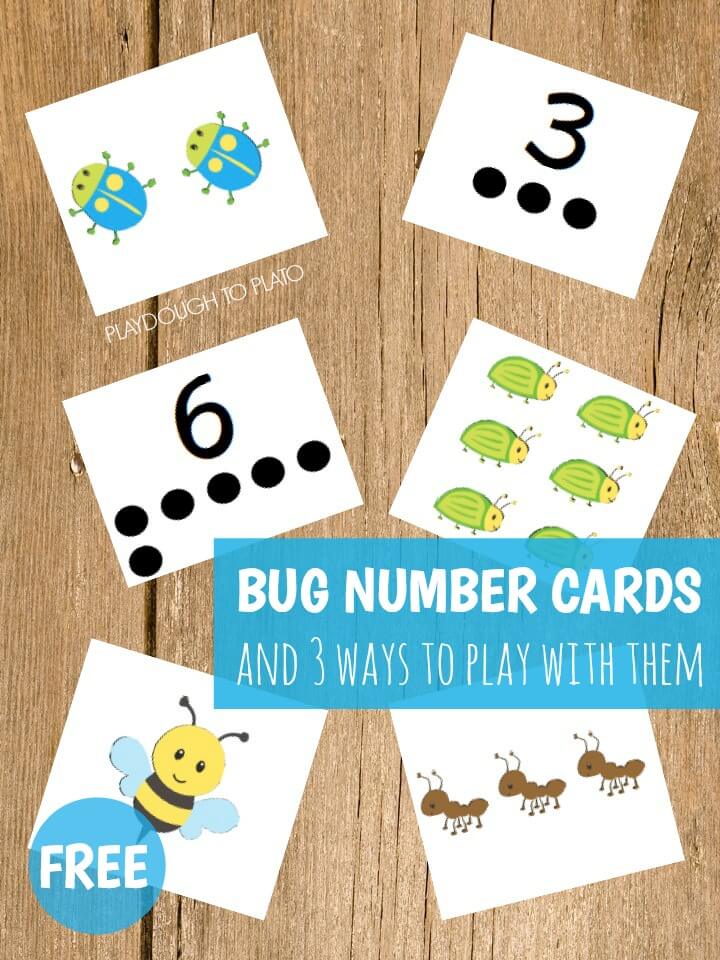 Free Bug Number Cards