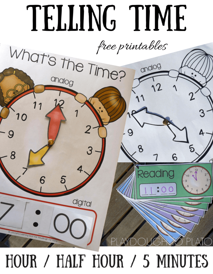 Interactive analog and digital clocks for telling time!
