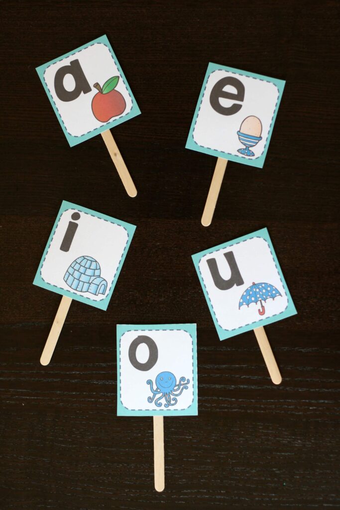 Vowel Sound Sticks Playdough To Plato
