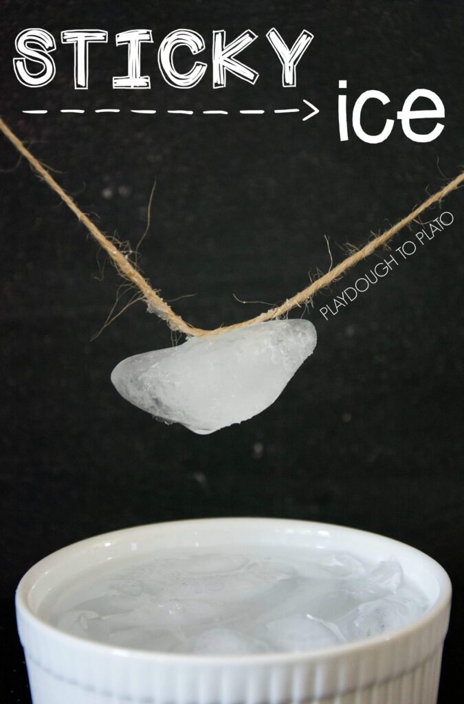 Super fun science experiment for kids! Make sticky ice.