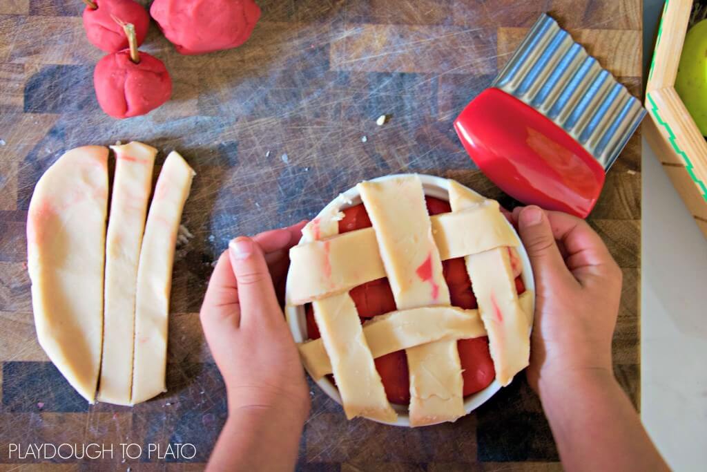 Soft and squishy apple pie playdough recipe