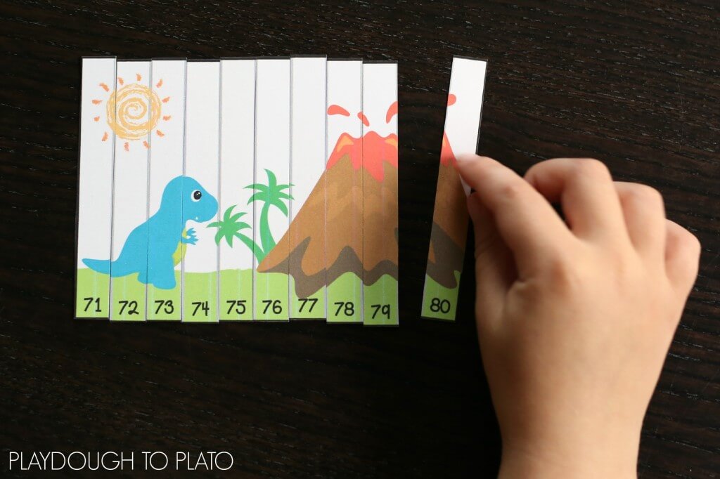 Awesome dinosaur number puzzles!! These are perfect for a dinosaur unit!