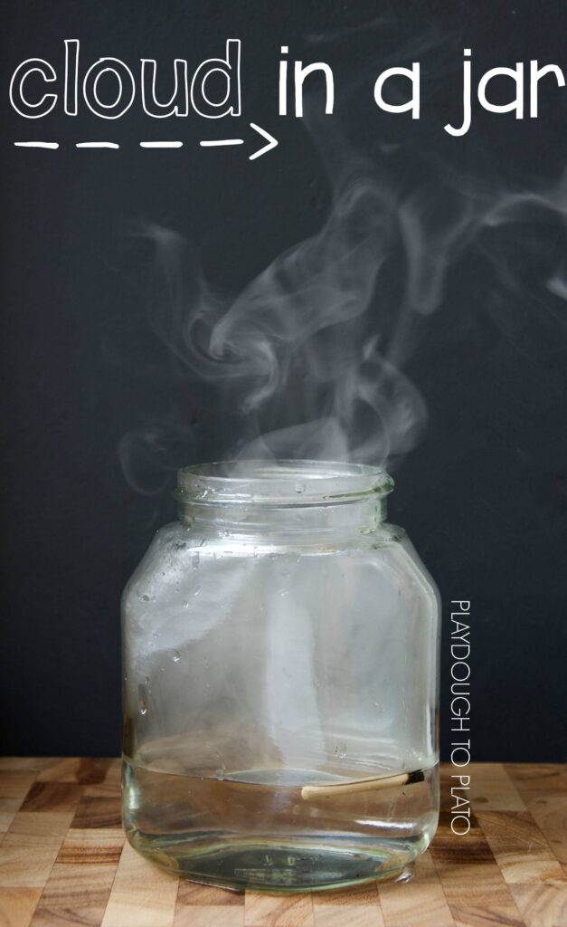 This is such an awesome science activity for kids! Make a cloud in a jar.