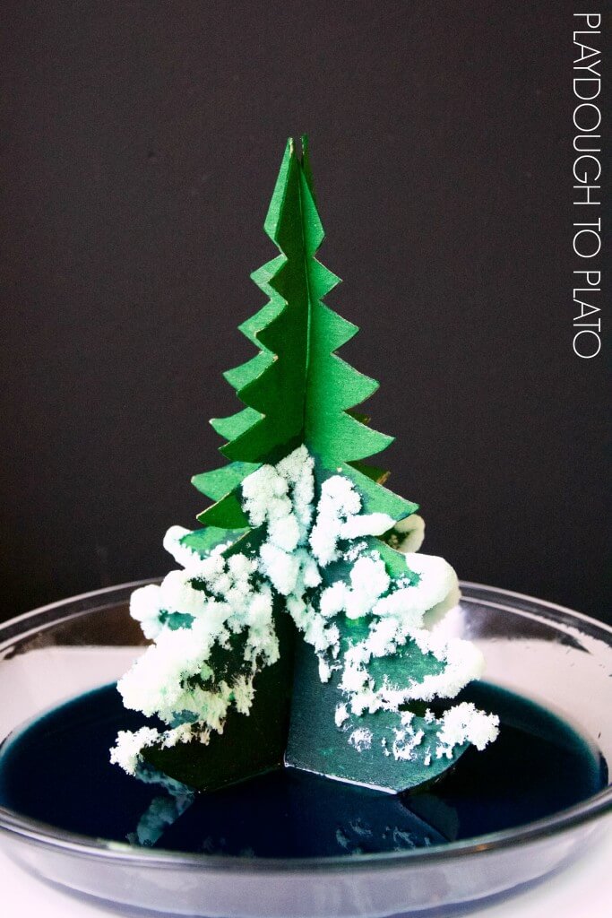 Awesome crystal Christmas trees! This would be a perfect Christmas science activity for kids!