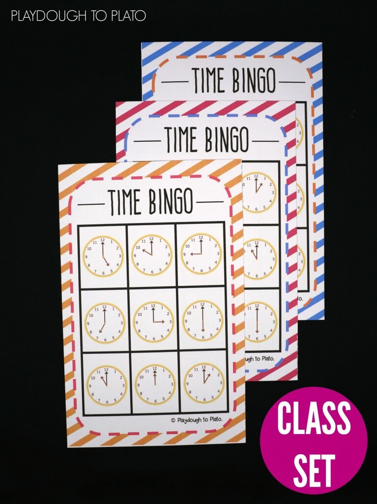 Class set of telling time BINGO! Such a fun way to work on telling time.