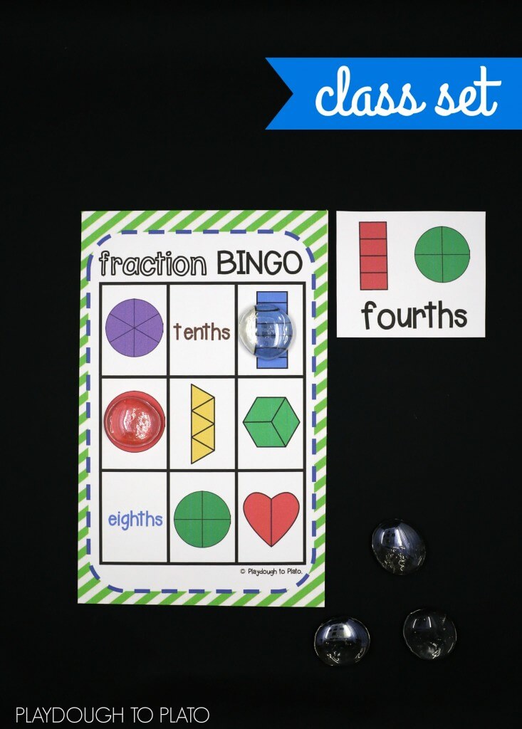 Such a fun fraction activity for kids! Play Fraction Bingo!!