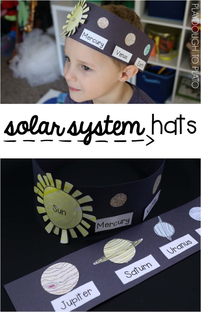 I love these solar system hats!! Such a fun way to learn the order of the planets from the sun!