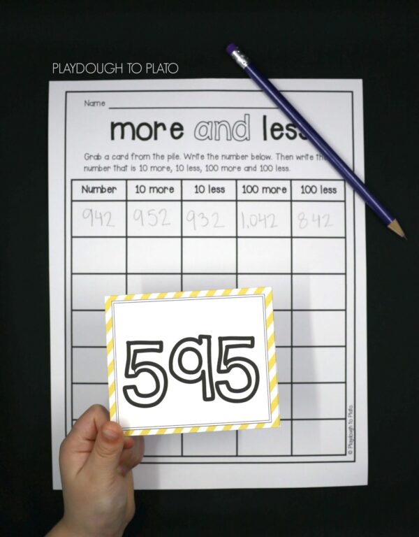 More and Less Number Sense Game - Playdough To Plato