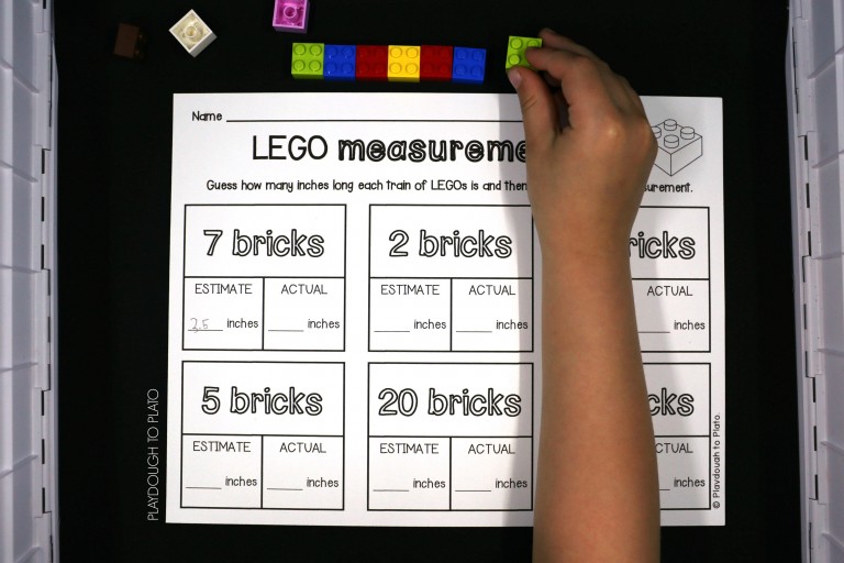 LEGO Measurement - Playdough To Plato