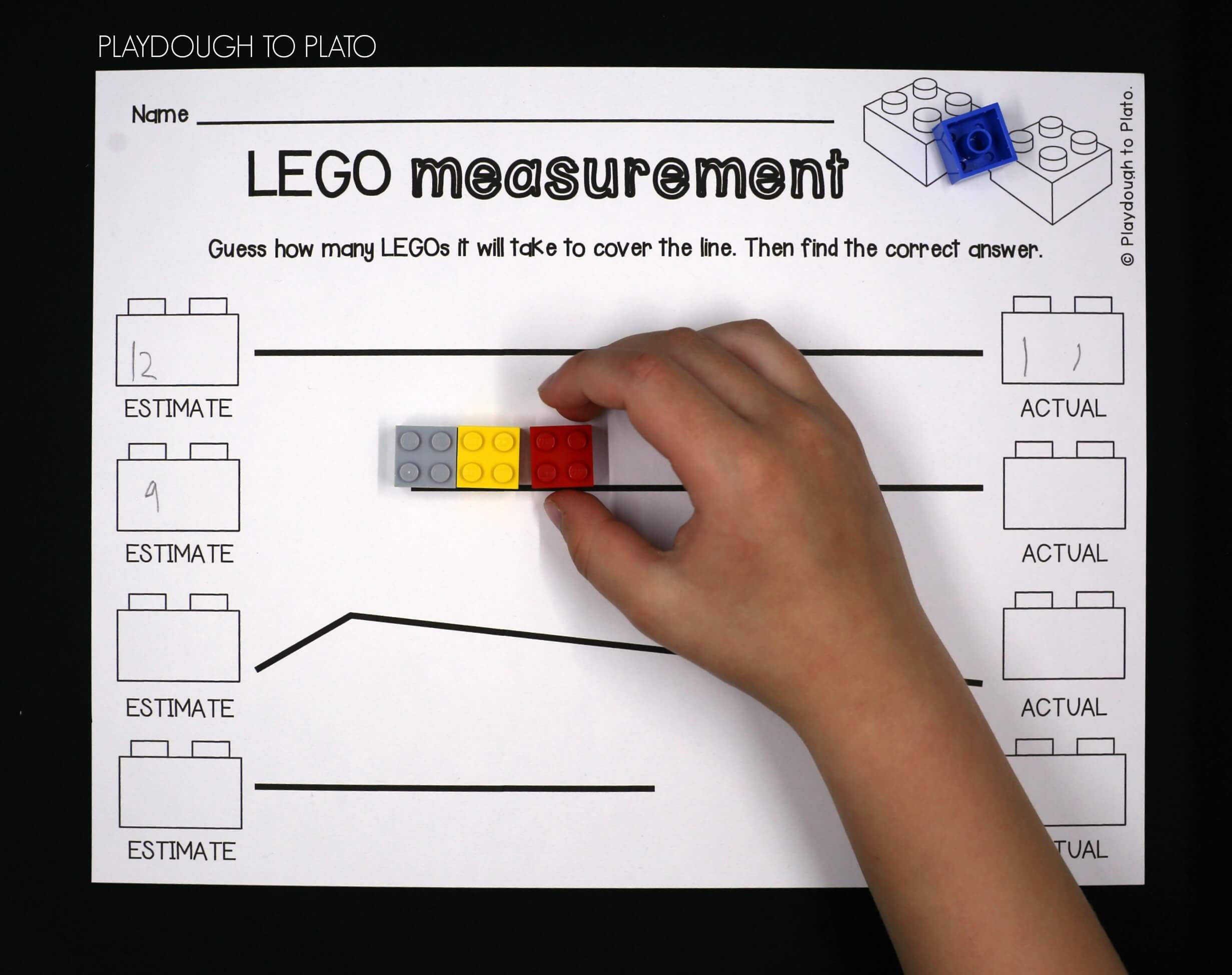 LEGO Measurement - Playdough To Plato