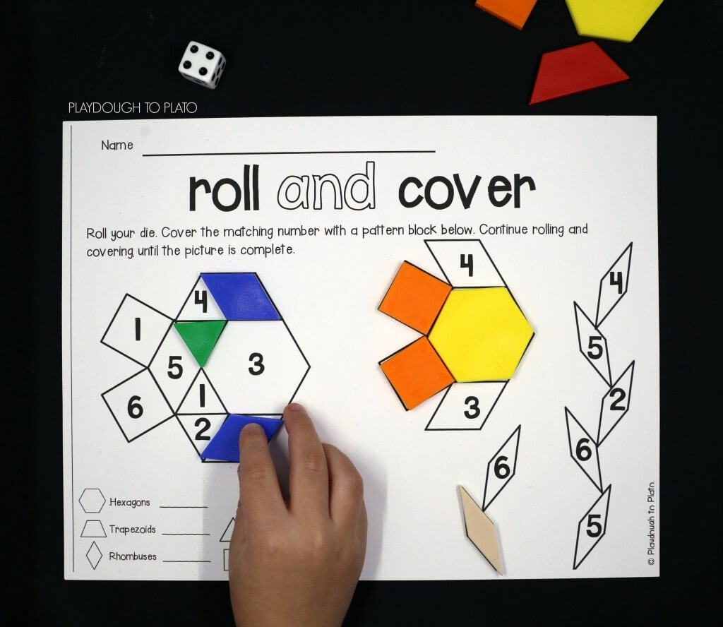 Roll and Cover Pictures - 2D Shape Activities