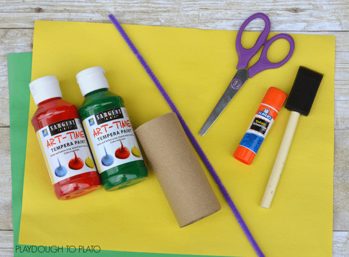 Transform the hungry caterpillar from The Very Hungry Caterpillar into a craft for kids using toilet paper rolls.