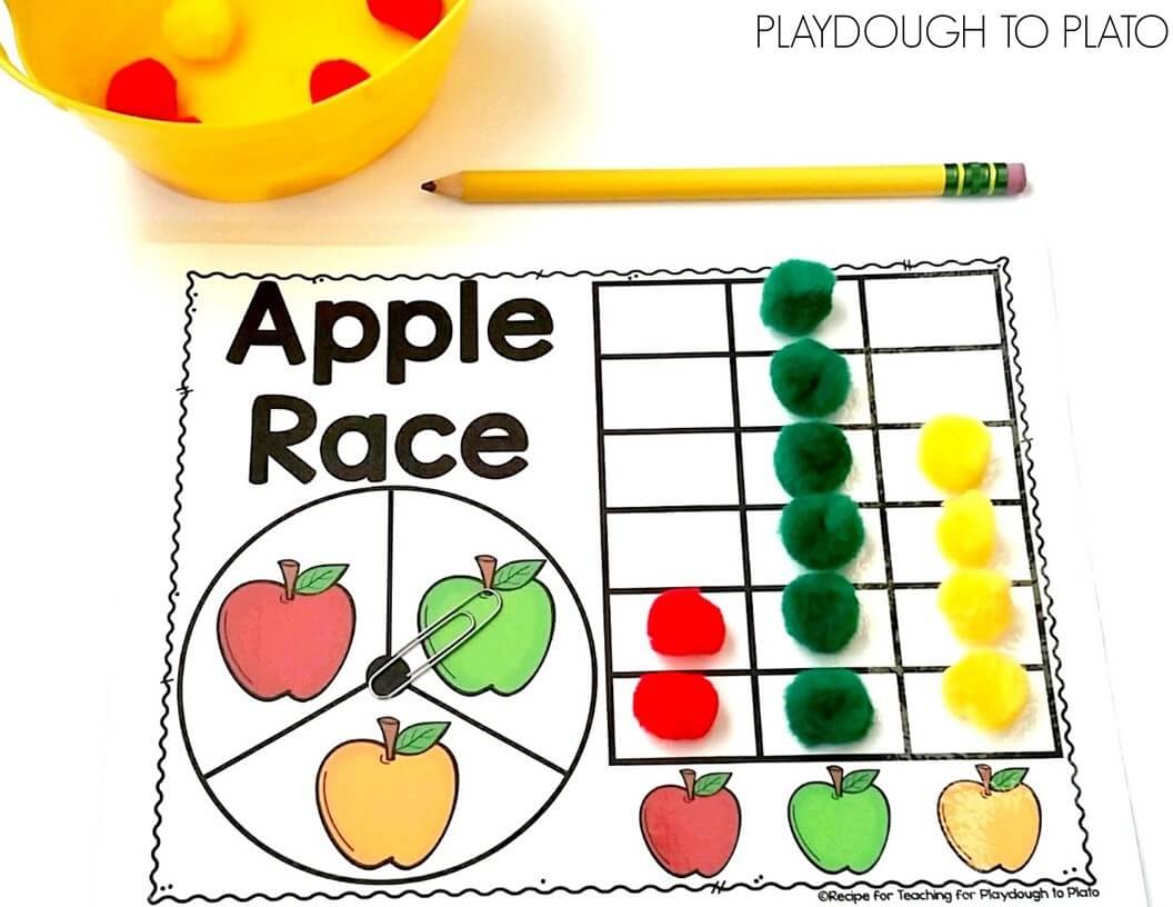 Apple Race Math Game - Playdough To Plato