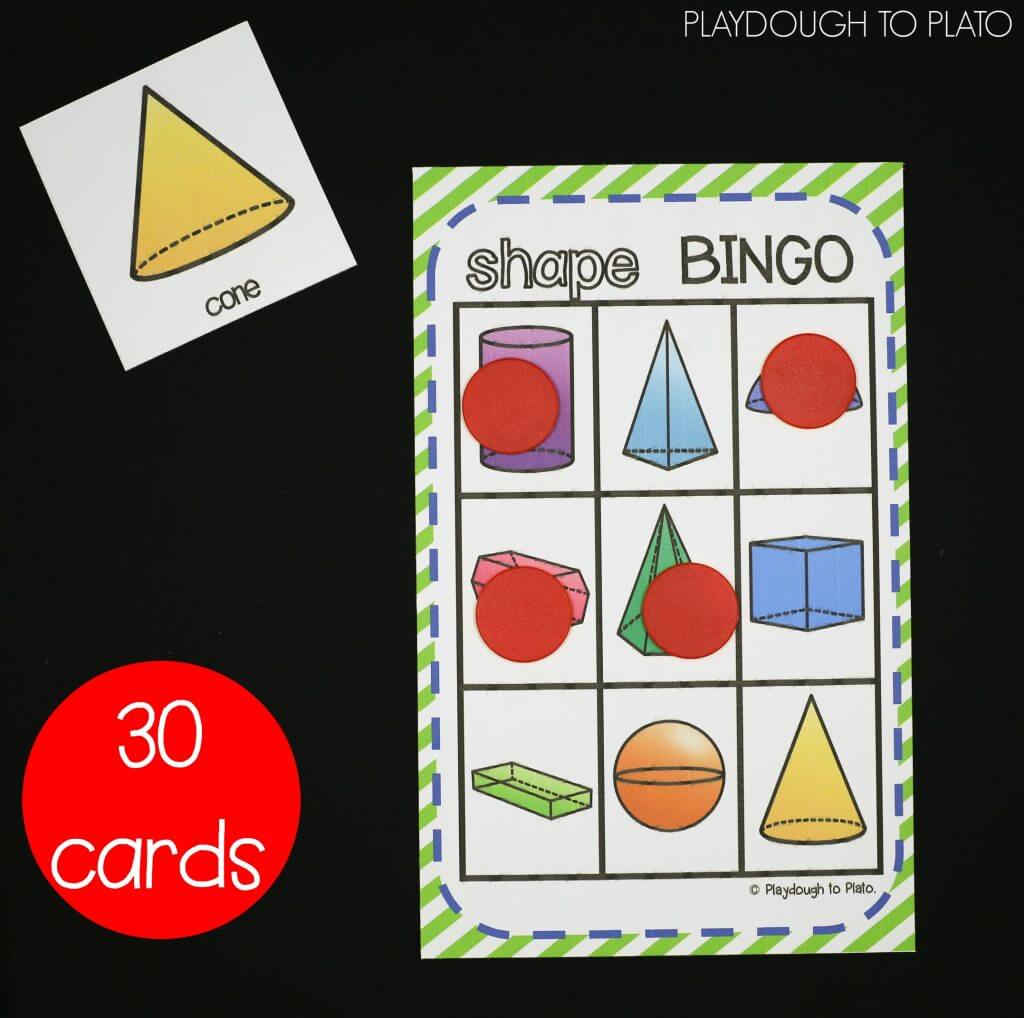 Class set of 3D Shape Bingo
