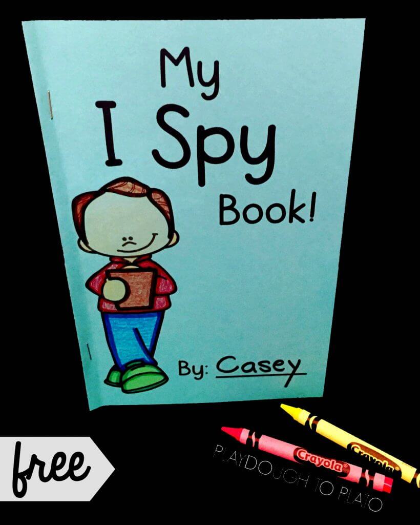 Free I Spy Book. Fun writing activity for kids!