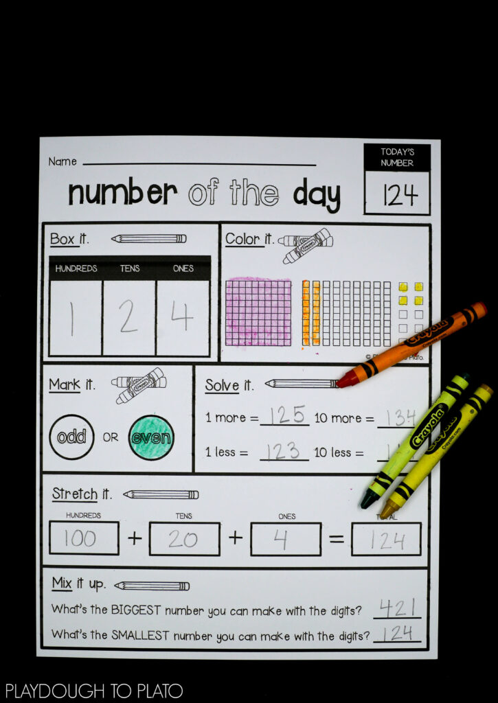 Free number of the day sheet!