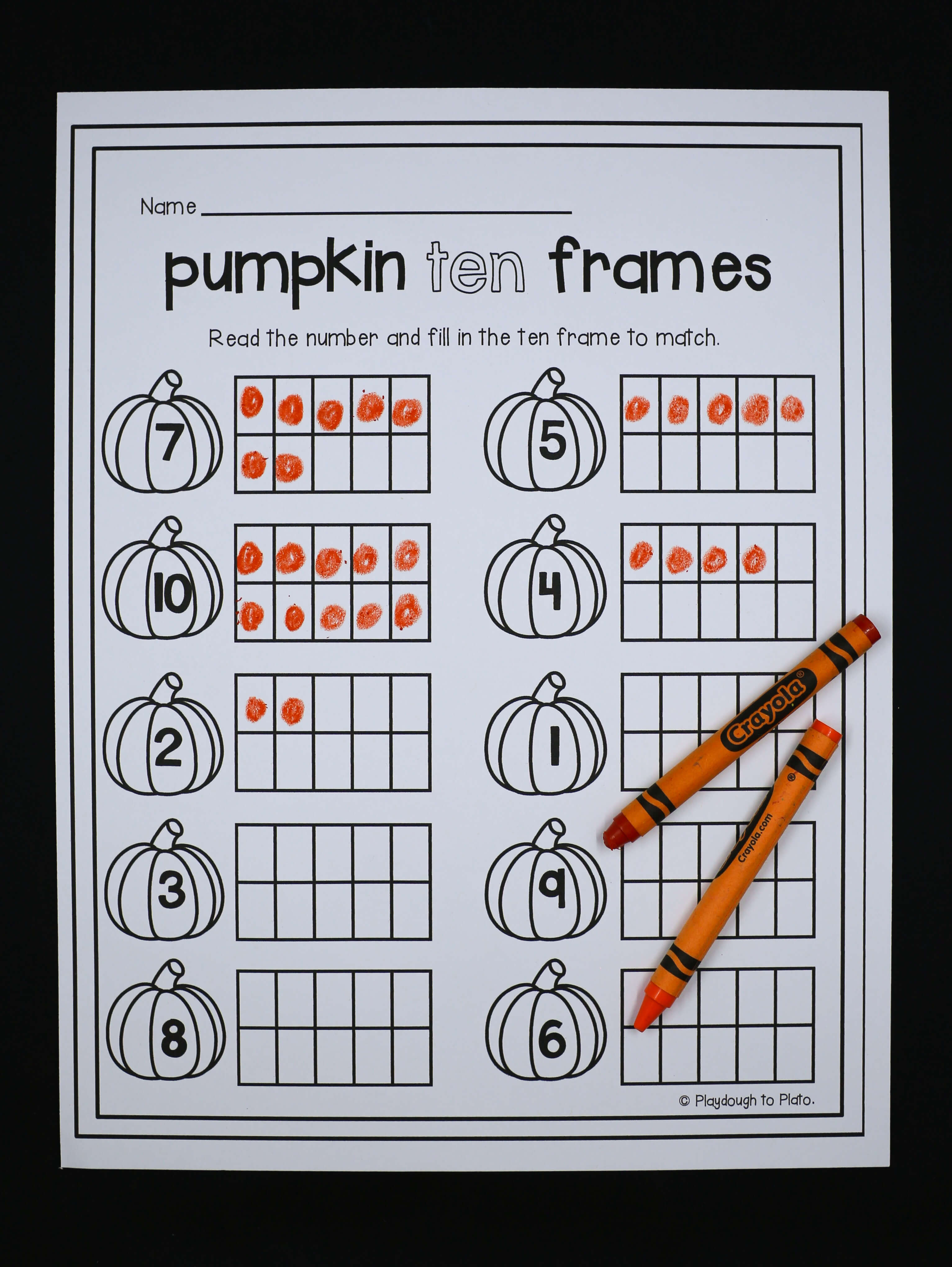 Pumpkin Activity Packet Playdough To Plato