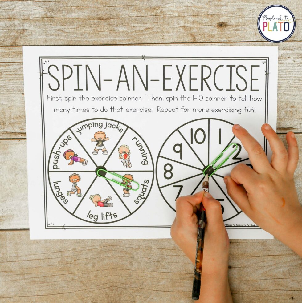 Counting Rounds Workout Exercise Counting Game - Playdough To Plato