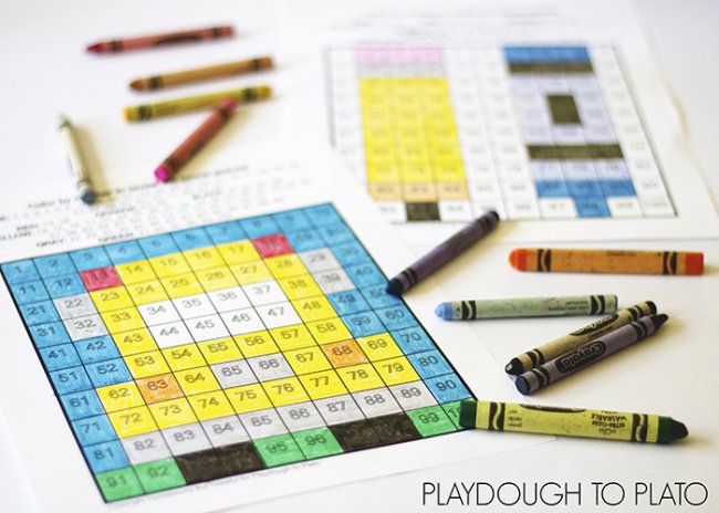 Back To School Color By Number - Playdough To Plato