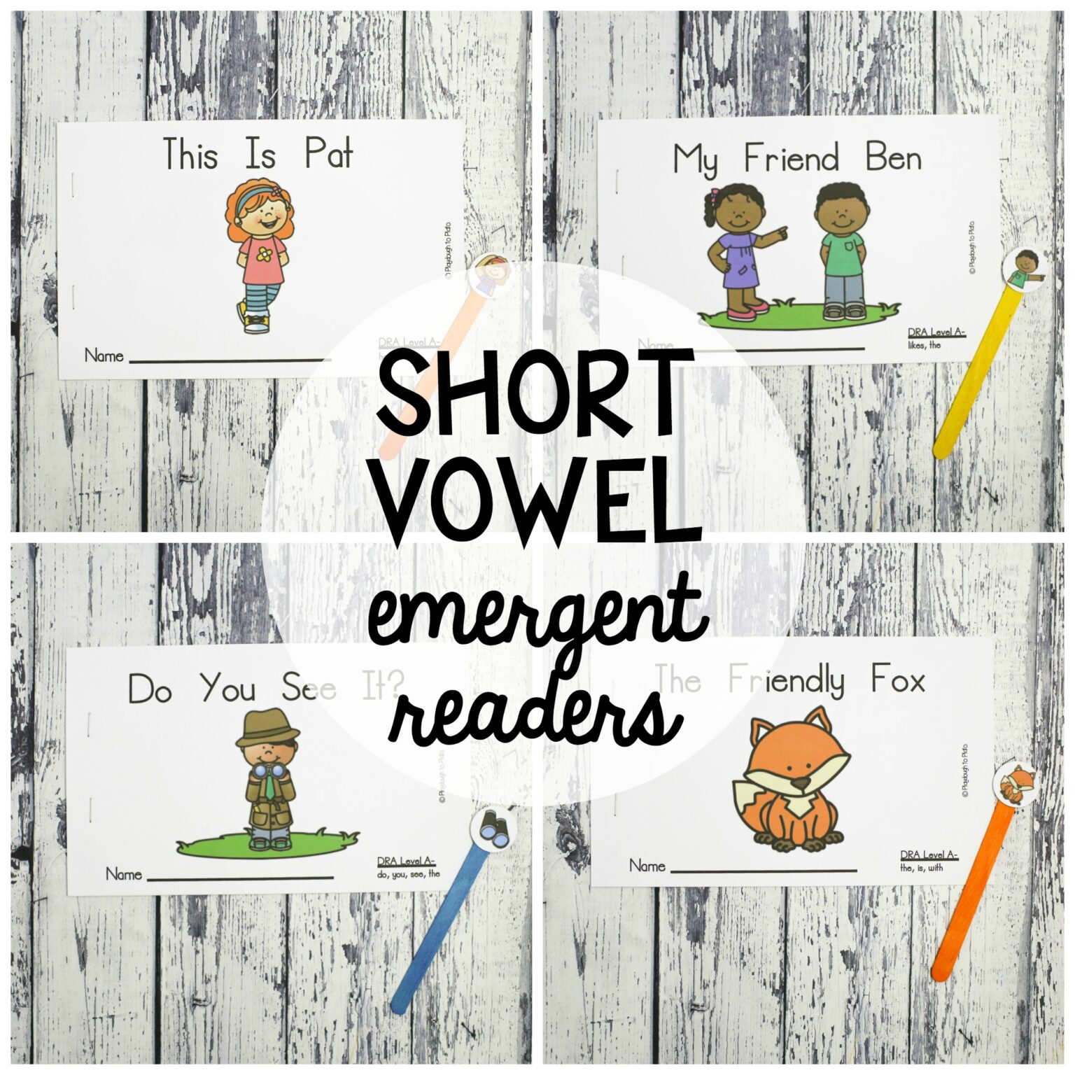 Short Vowel Emergent Readers - Playdough To Plato