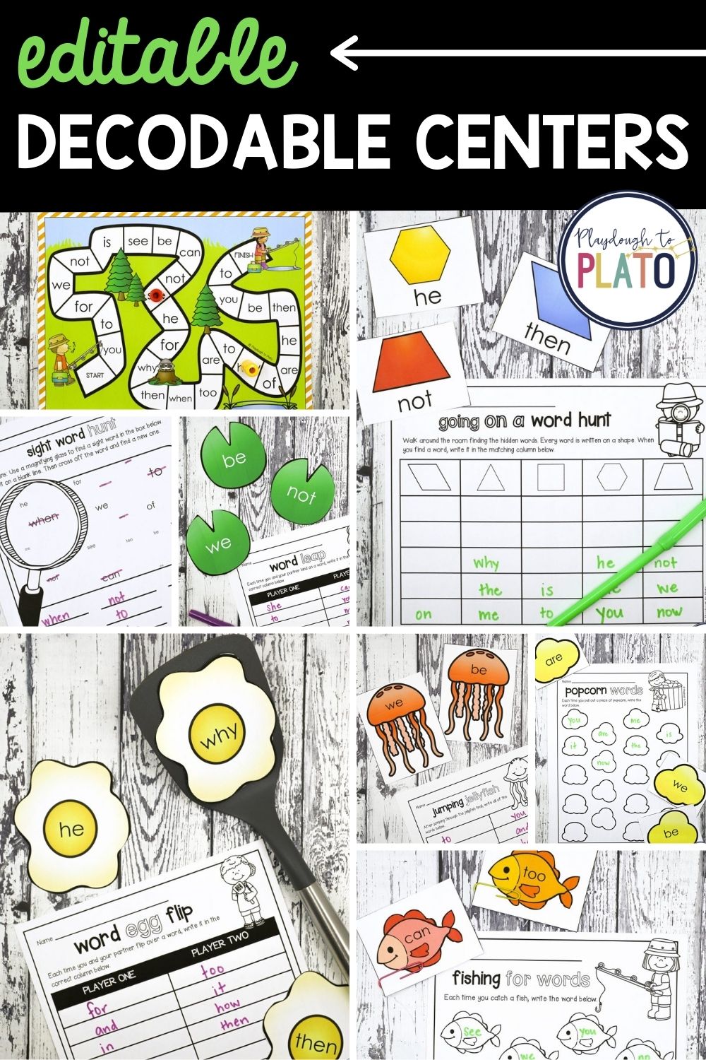 32 EDITABLE Decodable Centers - Image 2