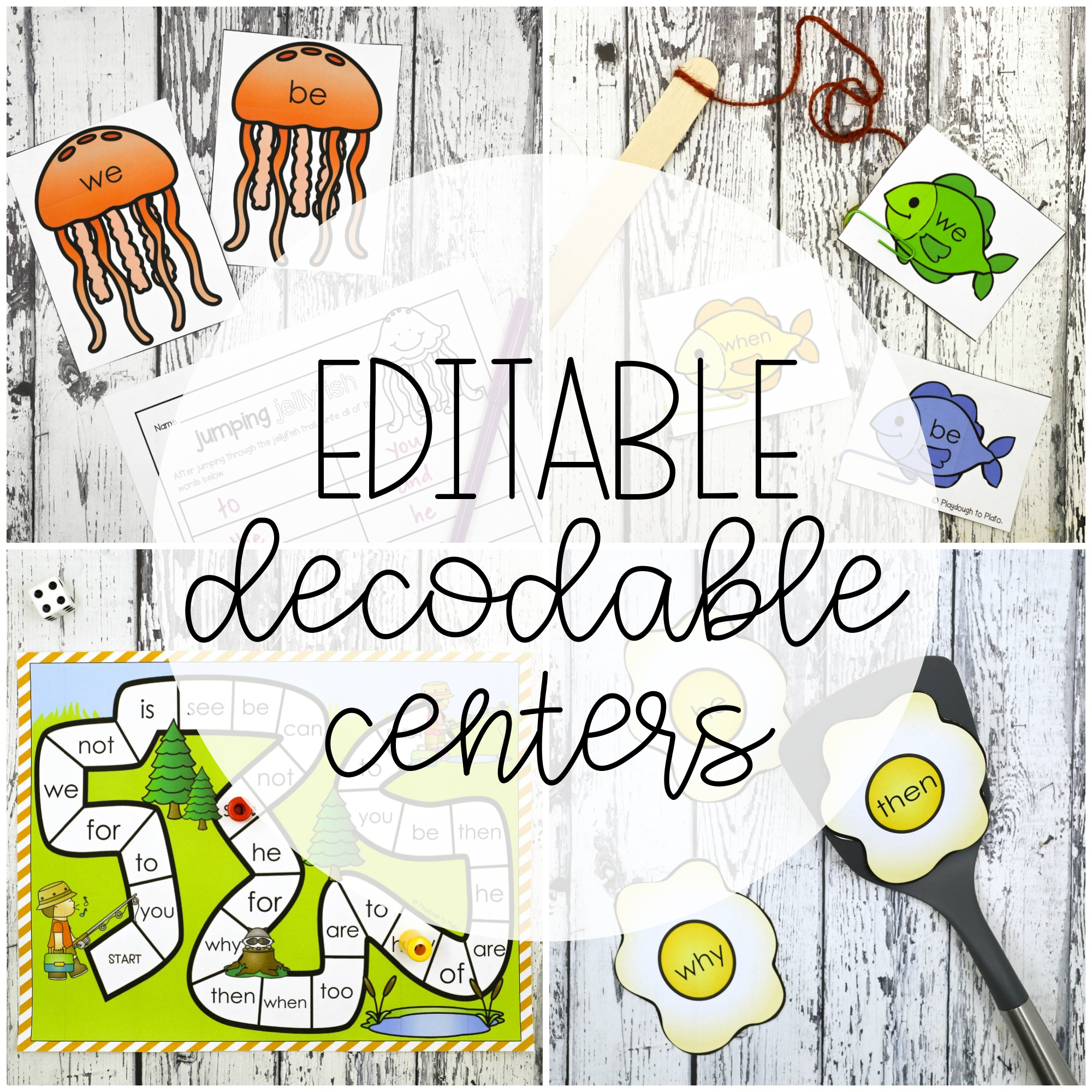 32 EDITABLE Decodable Centers