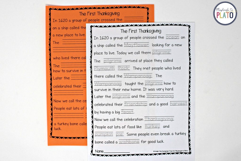 Thanksgiving Write Around the Room