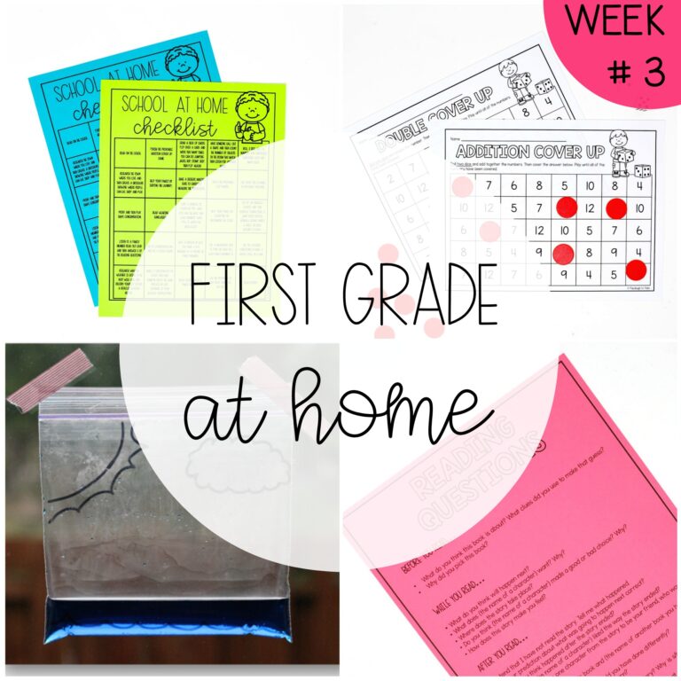 First Grade at Home – Week Three