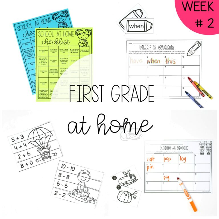First Grade at Home – Week Two